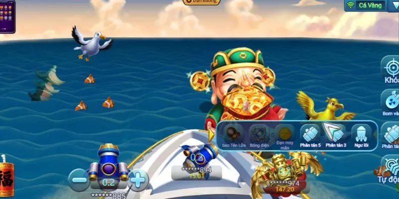 Giao diện chơi game bắn cá sinh động và hấp dẫn