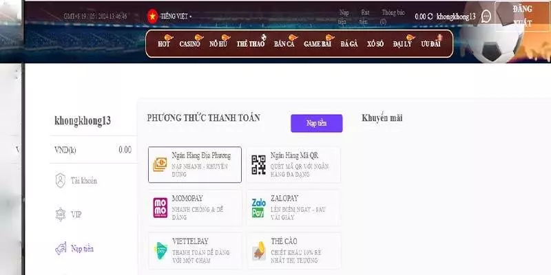 Cách nạp tiền Bet88 nhanh chóng bằng thanh toán trực tuyến