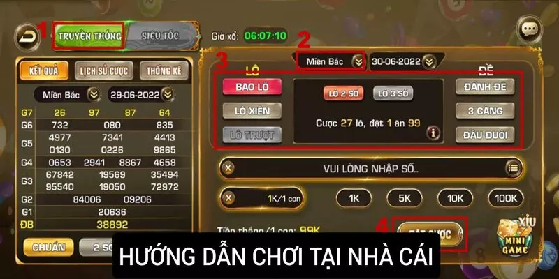 Hướng dẫn chơi lô đề tại nhà cái online